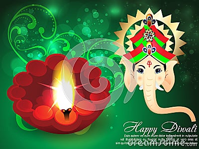 Deepawali Background with ganesha Stock Photo