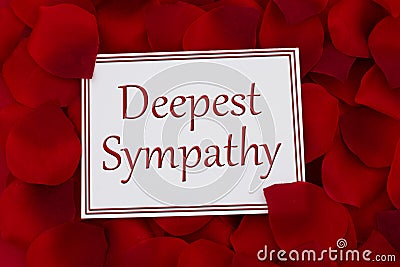 Deepest Sympathy Card Stock Photo