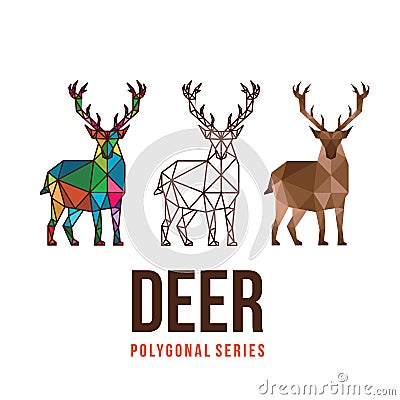 Deer low poly design Vector Illustration