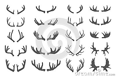 Deer antlers. Vector Illustration