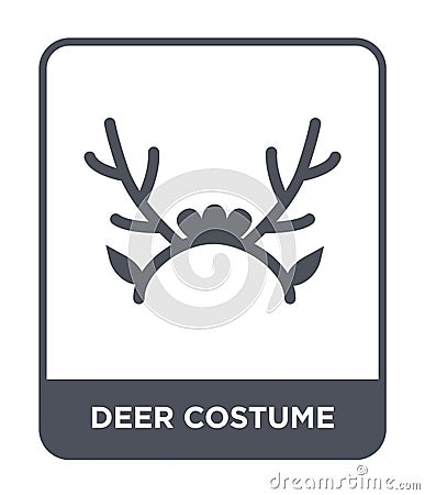 deer costume icon in trendy design style. deer costume icon isolated on white background. deer costume vector icon simple and Vector Illustration