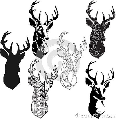 Deer head Vector Illustration