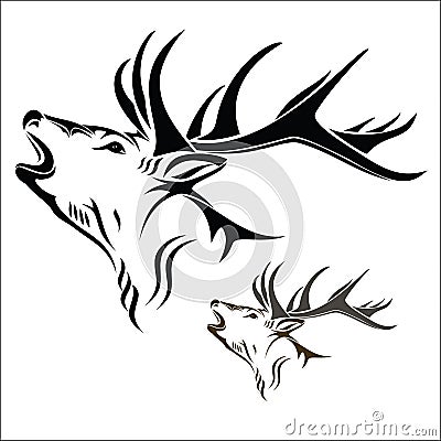 Deer head Vector Illustration