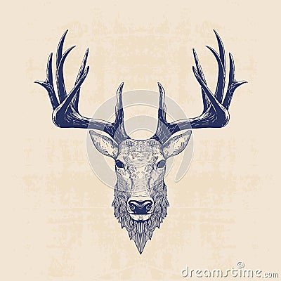 Deer head Vector Illustration