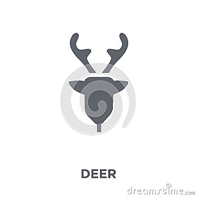 Deer icon from Christmas collection. Vector Illustration