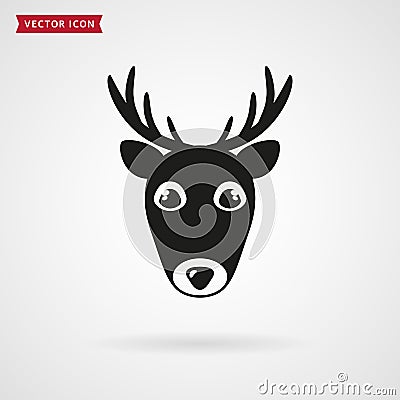 Deer icon. Vector symbol. Vector Illustration