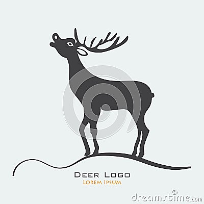 Deer label vector illustration Vector Illustration