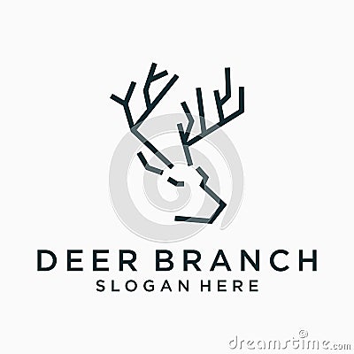 Deer logo design Vector Illustration