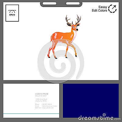 deer logo concept for outdoor event Vector Illustration