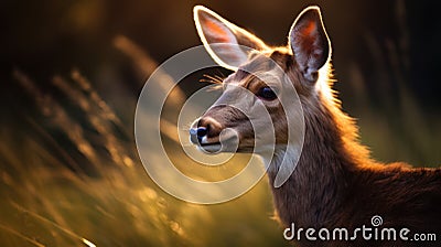 a deer with long ears Stock Photo