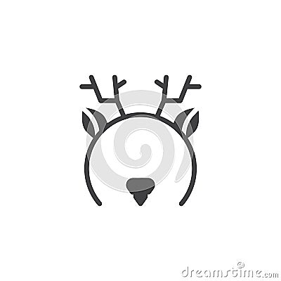 Deer mask vector icon Vector Illustration