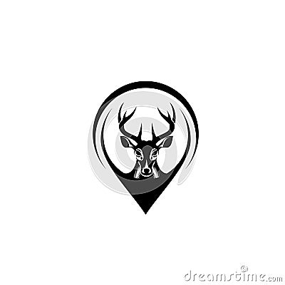 Deer with pin Stock Photo