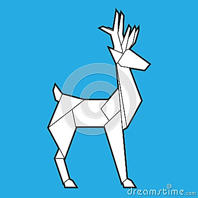 Deer polygonal geometric icon Vector Illustration