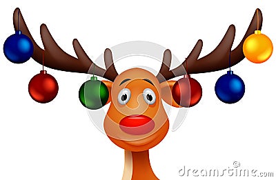 Deer Rudolf Vector Illustration