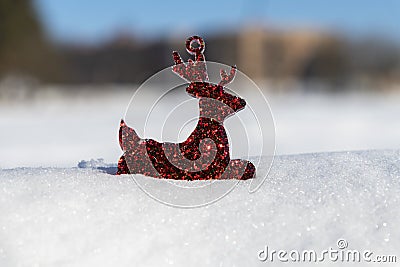 Deer shaped Christmas bauble Stock Photo