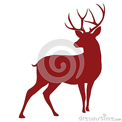 Deer Silhouette Vector Illustration