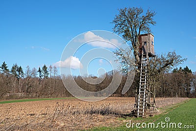 Deerstand, Eifel, Germany Stock Photo