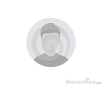 Default Avatar Male Profile. User profile icon. Profile picture, portrait symbol. Vector Illustration