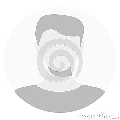 Default avatar profile icon. Grey photo placeholder. Vector Illustration