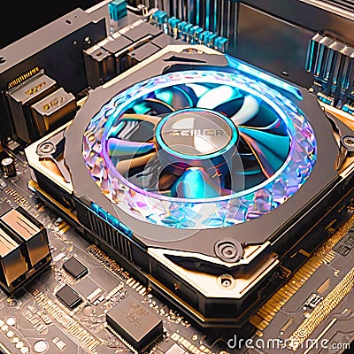 Powerful GPU Design: Enhancing Performance with Default Specifications Stock Photo