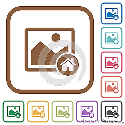 Default image simple icons Stock Photo