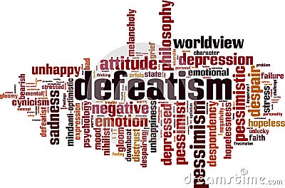 Defeatism word cloud Vector Illustration
