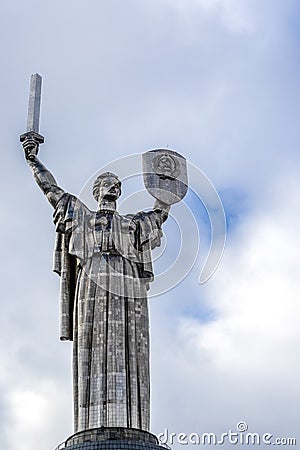 Defence of the Motherland Monument Rodina Mat in Kyiv, Ukraine Editorial Stock Photo