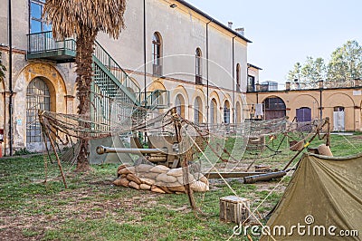 Defensive fighting position of world war two Editorial Stock Photo