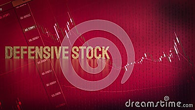 The Defensive stocks word for business concept 3d rendering Stock Photo