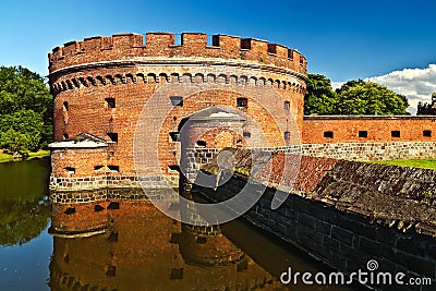 Defensive tower Dona - fortress of Koenigsberg. Kaliningrad (until 1946 Koenigsberg), Russia Stock Photo