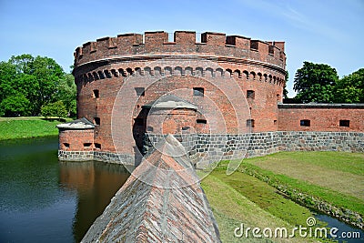 Defensive tower Dona. Kaliningrad Editorial Stock Photo