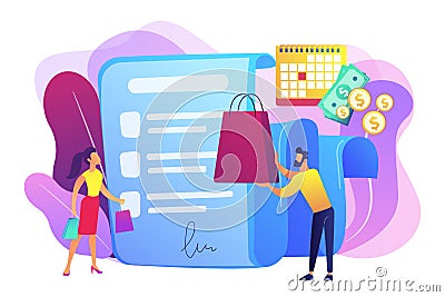 Deferment of payment concept vector illustration Vector Illustration