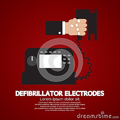 Defibrillator Electrodes Medical Equipment Vector Illustration