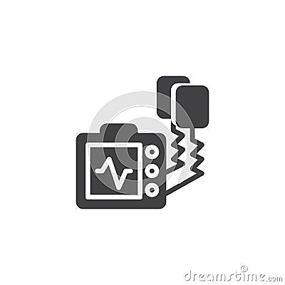 Defibrillator machine vector icon Vector Illustration