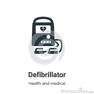 Defibrillator vector icon on white background. Flat vector defibrillator icon symbol sign from modern health and medical Vector Illustration