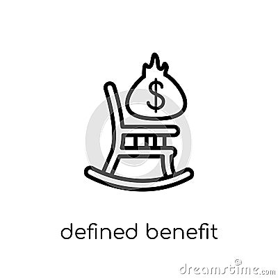Defined benefit pension icon from Defined benefit pension collec Vector Illustration