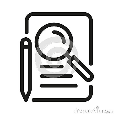 Defining outline vector icon. line element illustration from edit tools concept. Defining icon Vector Illustration