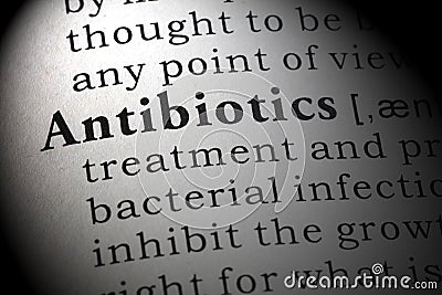 Definition of antibiotics Stock Photo