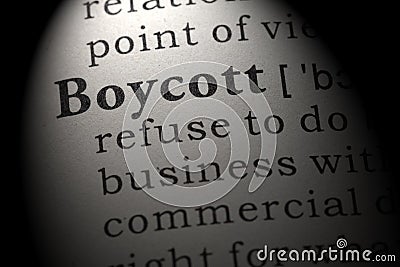 Definition of boycott Stock Photo