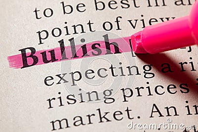 Definition of bullish Stock Photo