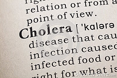 Definition of cholera Stock Photo