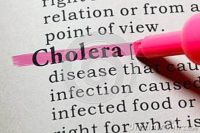 Definition of cholera Stock Photo