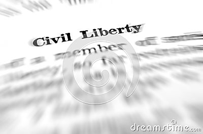 Definition of Civil Liberty and Law Stock Photo