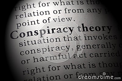 Definition of conspiracy theory Stock Photo