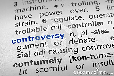 Definition of Controversy Stock Photo