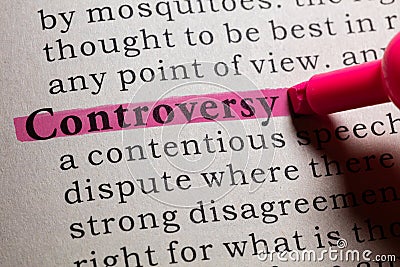 Definition of controversy Stock Photo