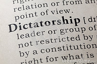 Definition of dictatorship Stock Photo