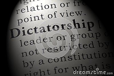 Definition of dictatorship Stock Photo