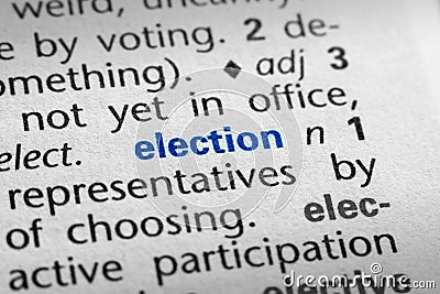 Definition of Election Stock Photo