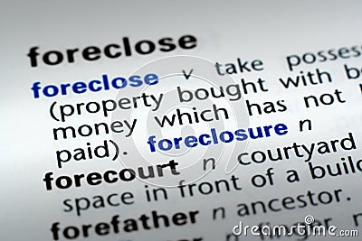 Definition of Foreclosure Stock Photo